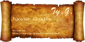 Tyroler Gizella névjegykártya